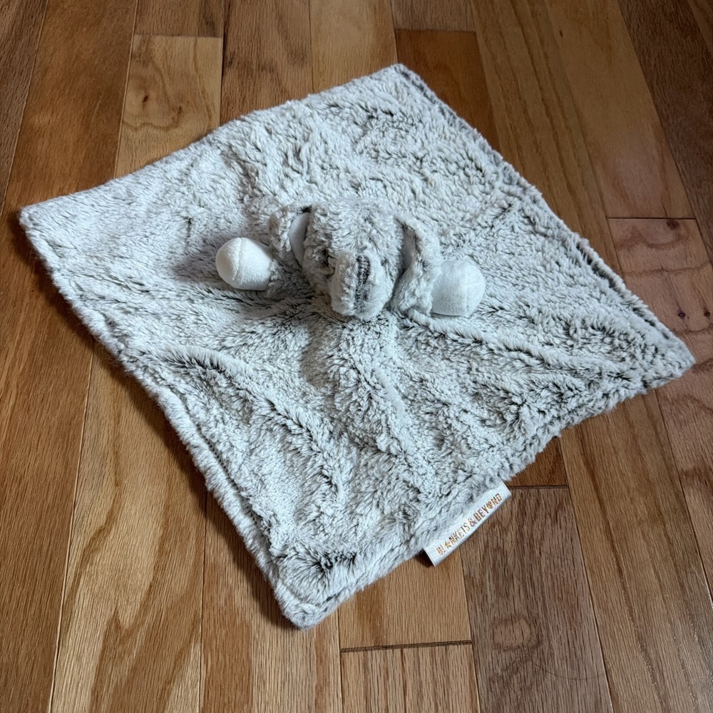 Blankets Beyond Elephant Security Blanket Lovie Plush Gray Faux Fur Soft‎ Baby